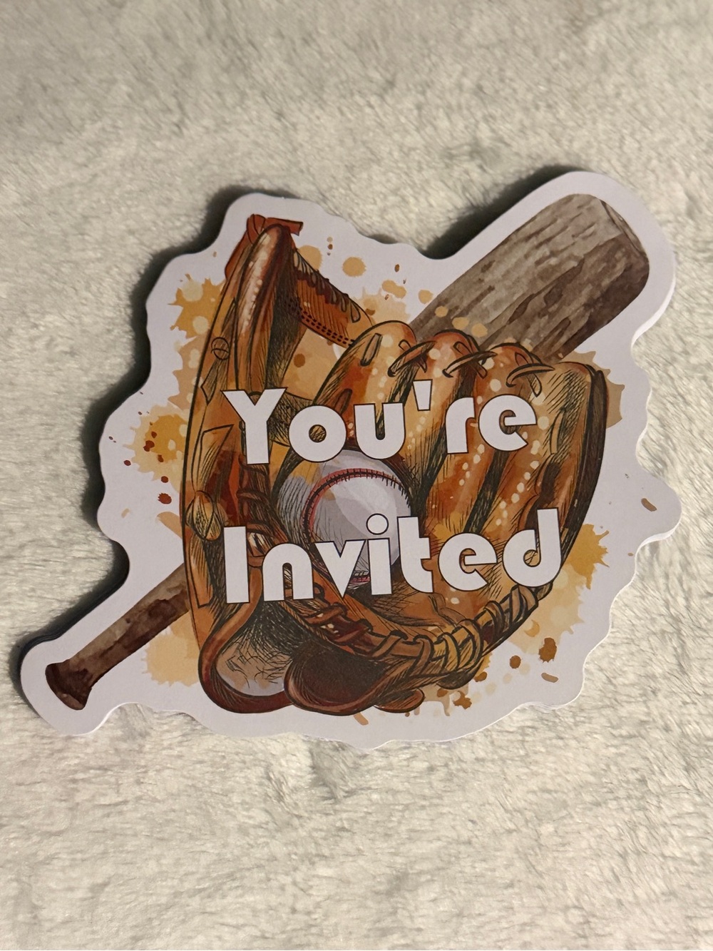 20 Fill-in Baseball Party Invitation Cards with Envelopes